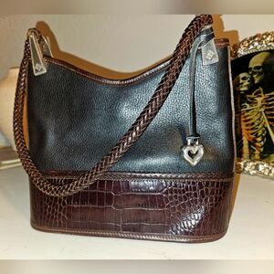 Brighton Black and Brown Leather Bag